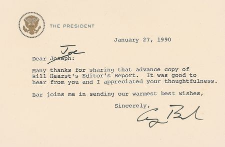 Lot #154 George Bush Typed Letter Signed - Image 1