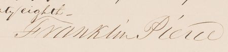 Lot #24 Franklin Pierce Signed Document - Image 2