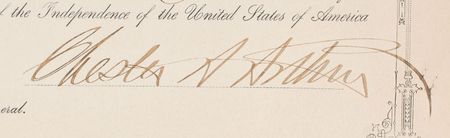 Lot #102 Chester A. Arthur Signed Document - Image 2