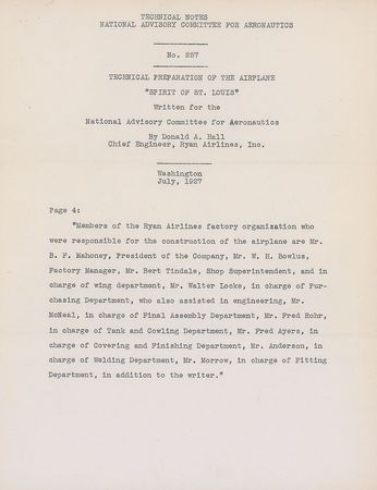Lot #465 Charles Lindbergh: Letter to the Spirit of St. Louis designer: “You might have engineering records that would be of great interest” - Image 3