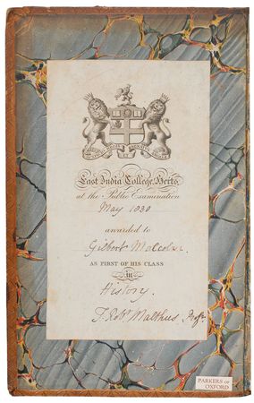 Lot #245 Thomas Robert Malthus: Presented by Malthus to an outstanding student - Image 1