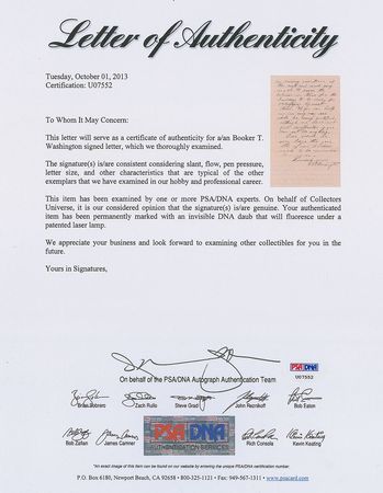 Lot #367 Booker T. Washington Handwritten Letter Signed - Image 4