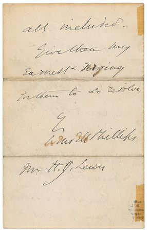 Lot #190 Wendell Phillips: “They will never vote for any one who does not heartily & with all his might advocate & support a Civil Rights Bill on the model of the immortal Charles Sumner” - Image 4