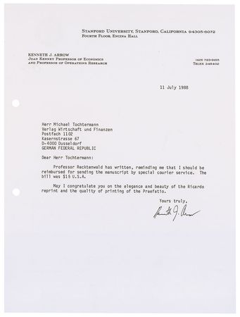 Lot #291 Kenneth Arrow - Image 4