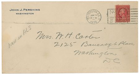 Lot #444 John J. Pershing Handwritten Letter Signed - Image 2