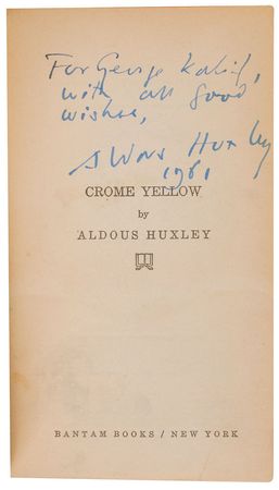 Lot #639 Aldous Huxley Book - Image 1