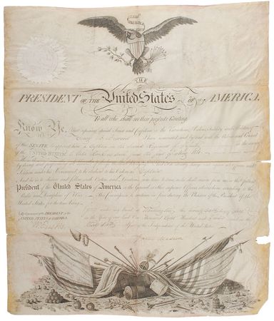 Lot #9 James Madison Signed Document