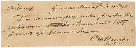 Lot #17 William Henry Harrison: A 1795 peace