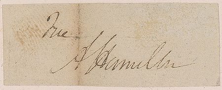 Lot #175 Alexander Hamilton Free Frank - Image 1