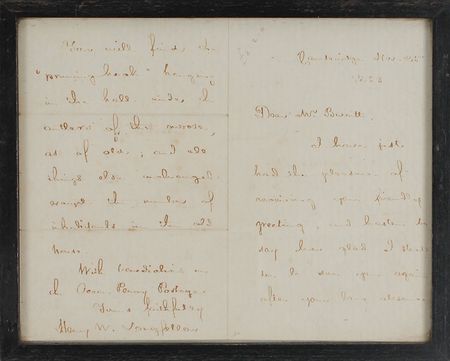 Lot #680 Henry Wadsworth Longfellow Handwritten Letter Signed - Image 1