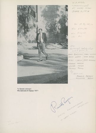 Lot #150 Ronald Reagan Yearbook - Image 1