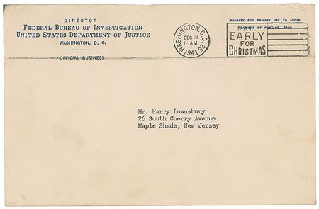 Lot #323 J. Edgar Hoover - Image 2