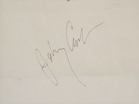 Lot #782 Johnny Cash Signature - Image 2