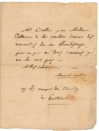 Lot #695 Vincenzo Bellini Handwritten Letter Signed - Image 1