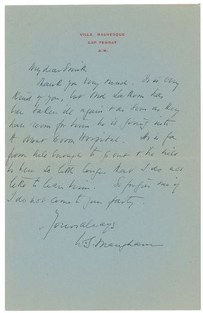 Lot #644 W. Somerset Maugham Group Lot - Image 3