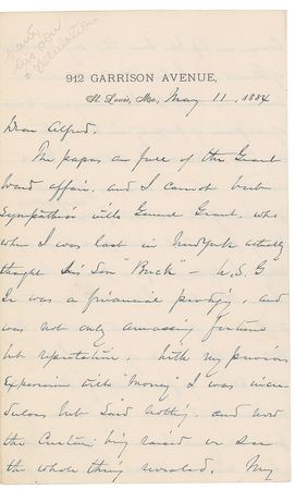 Lot #406 William T. Sherman: “I cannot but sympathize with General Grant” - Image 1