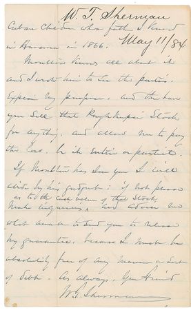 Lot #406 William T. Sherman: “I cannot but sympathize with General Grant” - Image 4