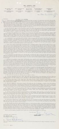 Lot #871 Clark Gable Signed Document - Image 1