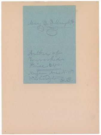 Lot #457 Mary E. Walker Signature - Image 2