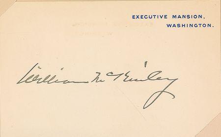 Lot #107 William McKinley White House Card - Image 1