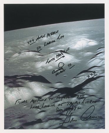 Lot #552 Gene Cernan Signed Photographs - Image 1