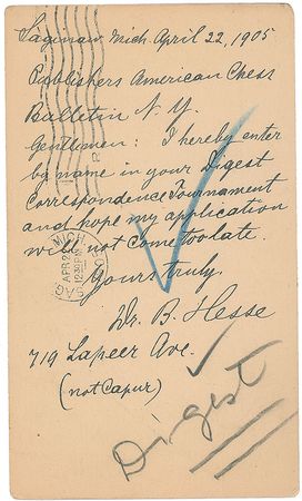 Lot #921 Jose Raul Capablanca: An extremely early letter: ?Won all 23 games here to-night, and all 30 at Buffalo last night? - Image 3