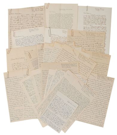 Lot #198 Melvin Purvis: Over forty handwritten pages from the FBI G-Man to his beloved wife - Image 1