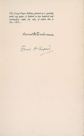 Lot #604 Ernest Shepard and Kenneth Grahame Book - Image 1
