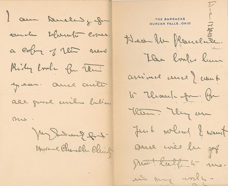 Lot #587 Howard Chandler Christy Book and Handwritten Letter Signed - Image 1