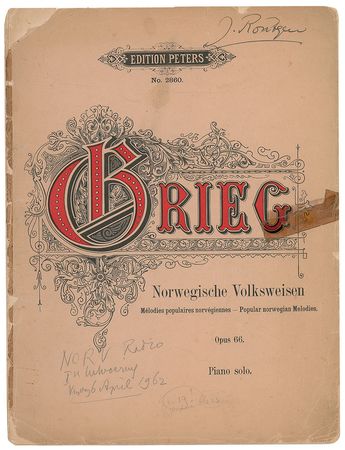Lot #704 Edvard Grieg: Norwegian Folk Songs inscribed to a noted contemporary - Image 2