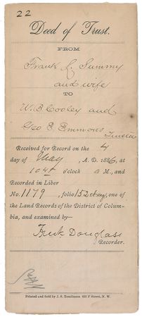 Lot #189 Frederick Douglass Signed Document - Image 1