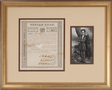 Lot #192 Stephen F. Austin: Handsome 1836 