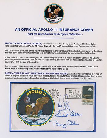 Lot #9269 Buzz Aldrin’s Apollo 11 ‘Type 3’ Insurance Cover - Image 2