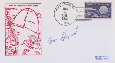 Lot #9075 Alan Shepard Signed Cover - Image 1