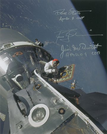 Lot #9246 Apollo 9 Signed Photograph - Image 1