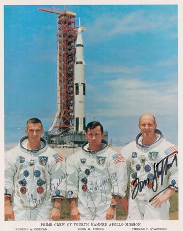 Lot #9263 Apollo 10 Signed Photograph - Image 1