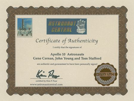 Lot #9263 Apollo 10 Signed Photograph - Image 2