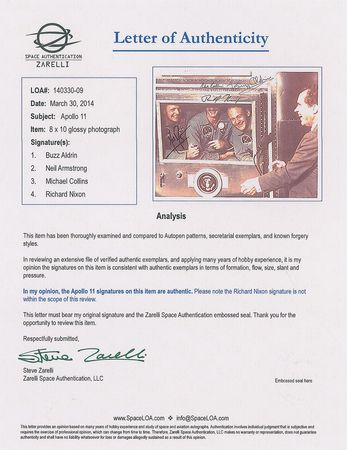 Lot #9273 Apollo 11 and Richard Nixon Signed Photograph - Image 2