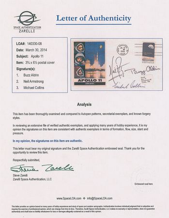 Lot #9276 Apollo 11 Launch Signed Cover - Image 2
