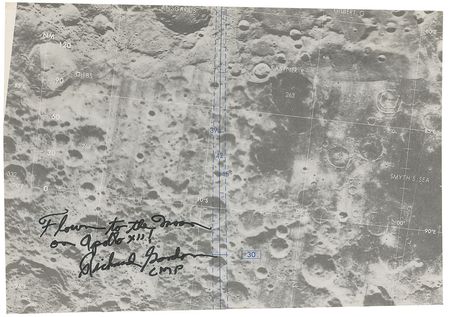 Lot #9330 Richard Gordon?s Apollo 12 Flown Orbital Photo Chart - Image 1