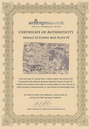 Lot #9330 Richard Gordon?s Apollo 12 Flown Orbital Photo Chart - Image 3