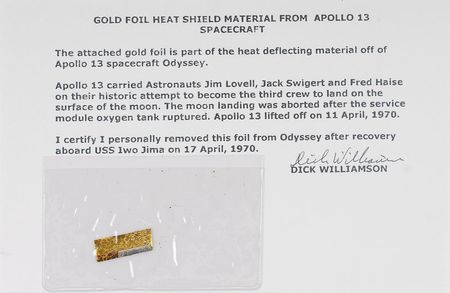 Lot #9364 Apollo 13 Flown Kapton Foil - Image 1