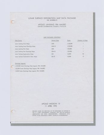 Lot #9357 Apollo 13 Flown Lunar Surface Exploration Map - Image 11