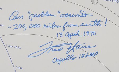 Lot #9368 Fred Haise Signed Apollo 13 Chart - Image 2