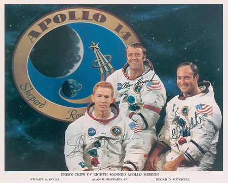 Lot #9385 Apollo 14 Signed Photograph - Image 1