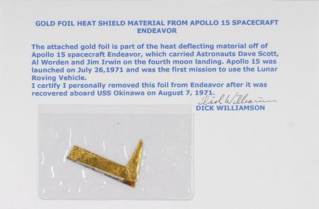 Lot #9410 Apollo 15 Flown Kapton Foil - Image 1