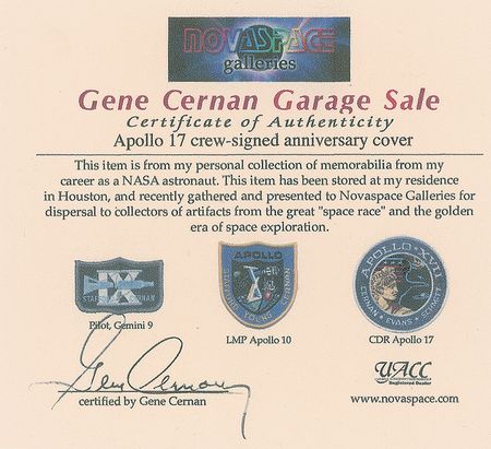 Lot #9469 Gene Cernan?s Apollo 17 Signed Cover - Image 2