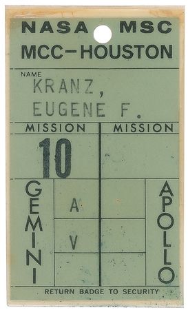 Lot #9129 Gemini 10: Gene Kranz?s Operations Badge - Image 1