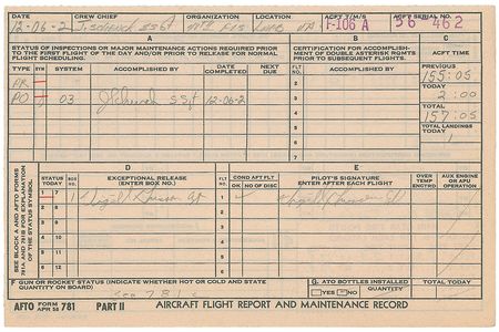 Lot #9073 Gus Grissom Signed Document - Image 1