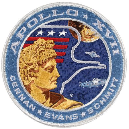 Lot #9472 Gene Cernan?s Oversized Apollo 17 Patch - Image 1